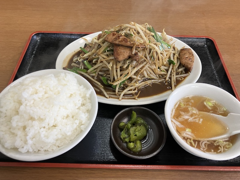 中華食堂南東風のレバニラ炒め定食