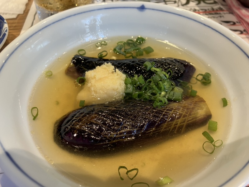 茄子の揚げびたし(おでんだし)